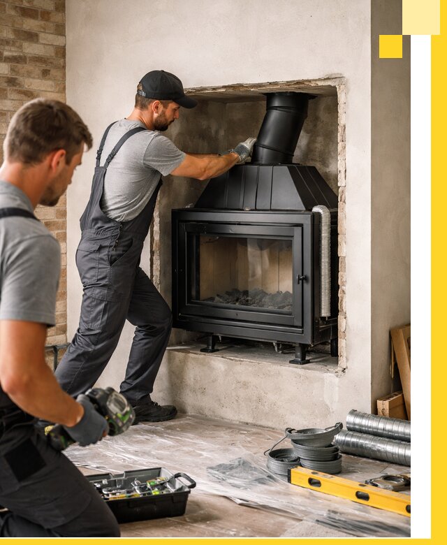 Установка каминных топок в Димитровграде: монтаж, подключение