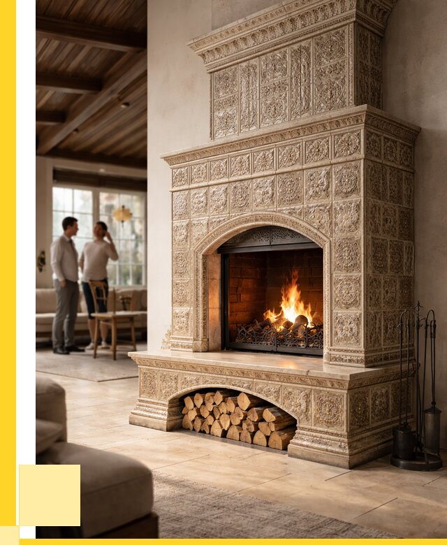 Купить изразцовый камин в Димитровграде от 257575 р. | ЭриданДмт