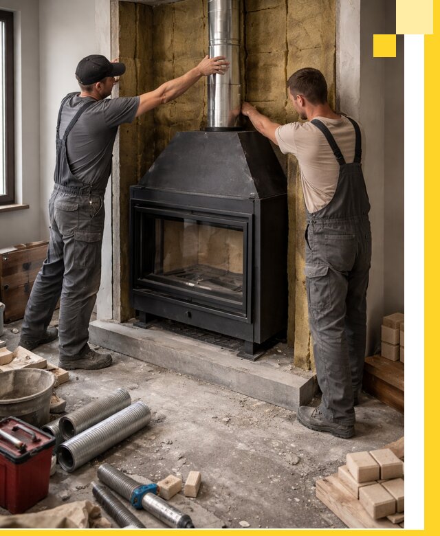 Изготовление и монтаж закрытых каминов в Димитровграде под ключ