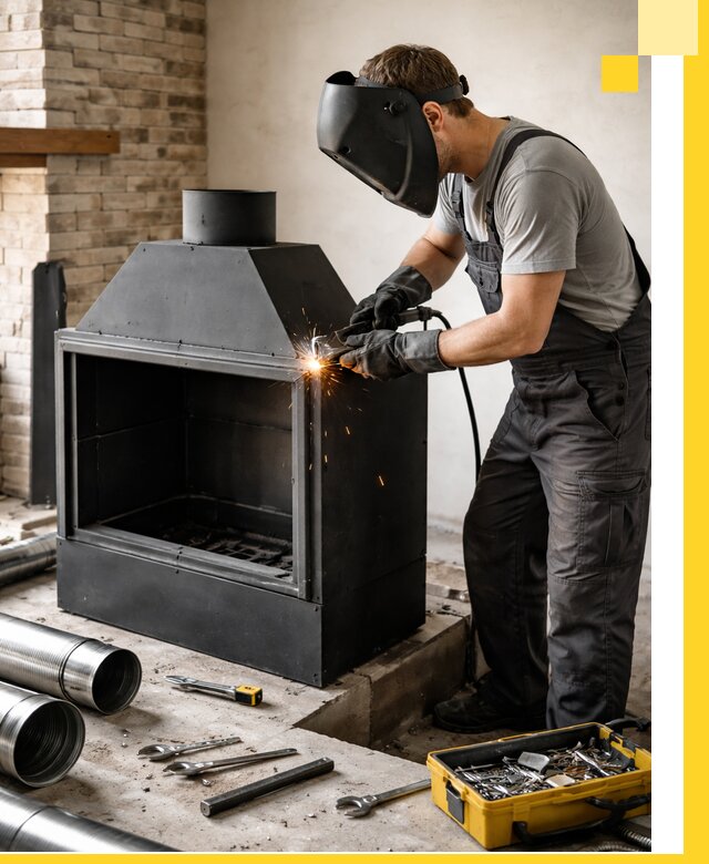 Продажа и установка металлических каминов в Димитровграде под ключ