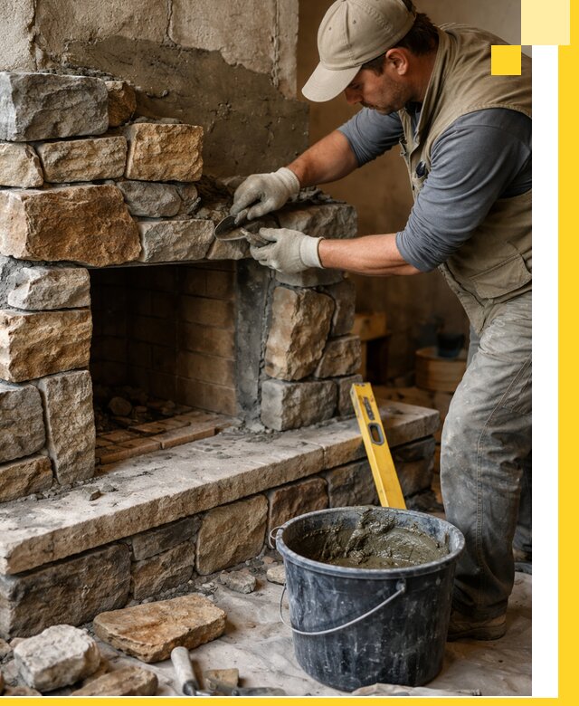 Изготовление и установка каменных каминов под ключ в Димитровграде