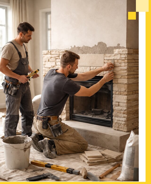 Установка и монтаж каминов для загородного дома в Димитровграде