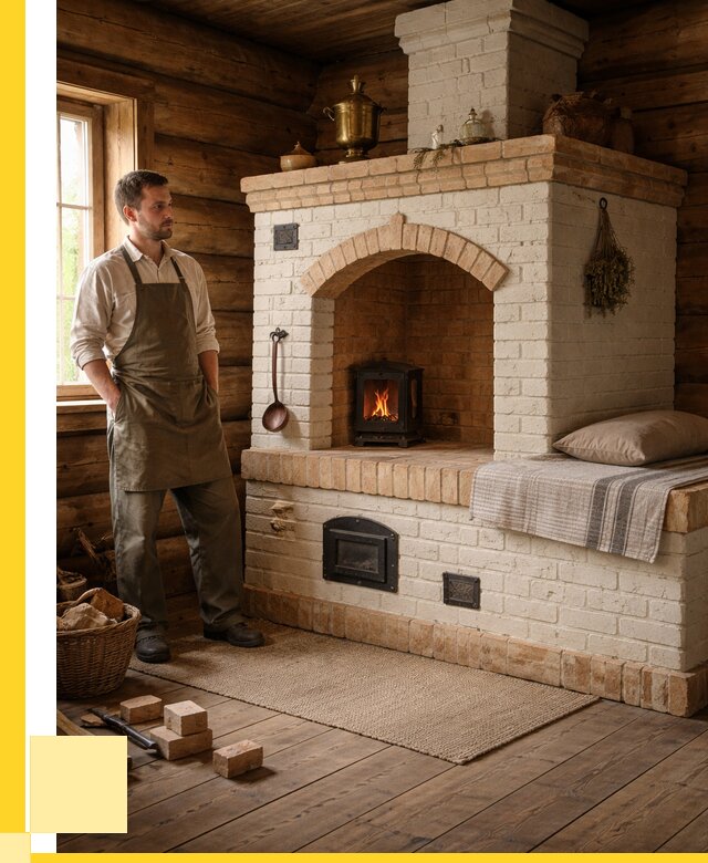 Русские печи с лежанкой под ключ в Димитровграде от 154545 р. ЭриданДмт