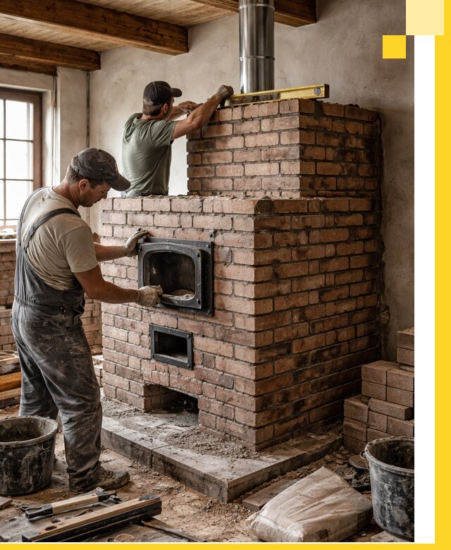 Печи для загородного дома под ключ в Димитровграде — монтаж и сервис