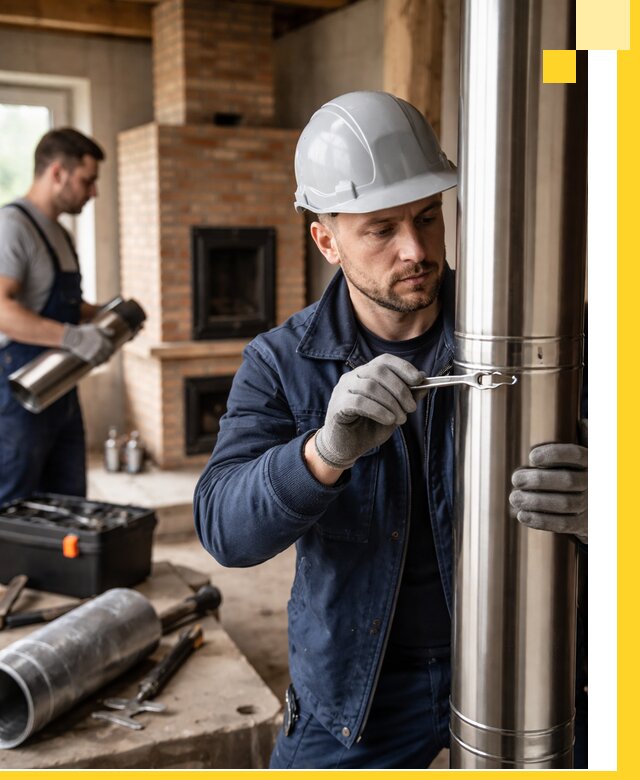 Профессиональный монтаж дымоходов для печей в Димитровграде