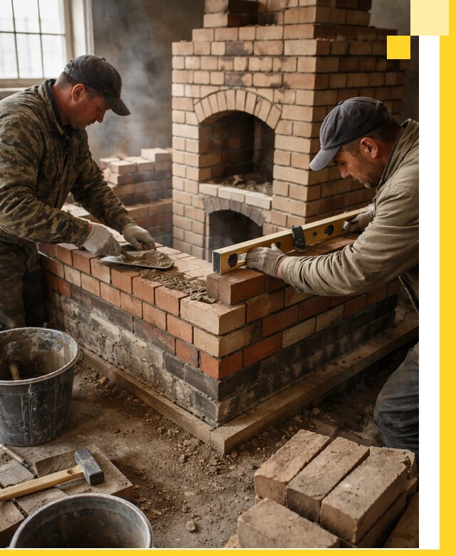 Изготовление и монтаж печей и каминов из кирпича в Димитровграде