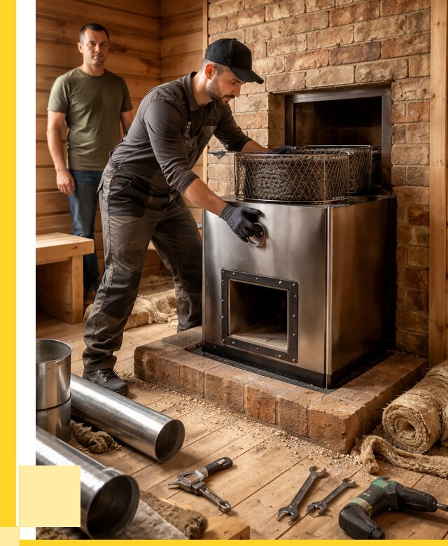 Монтаж банных печей под ключ в Димитровграде от 18545 р., ЭриданДмт