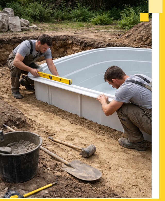 Производство и установка пластиковых бассейнов в Димитровграде под ключ