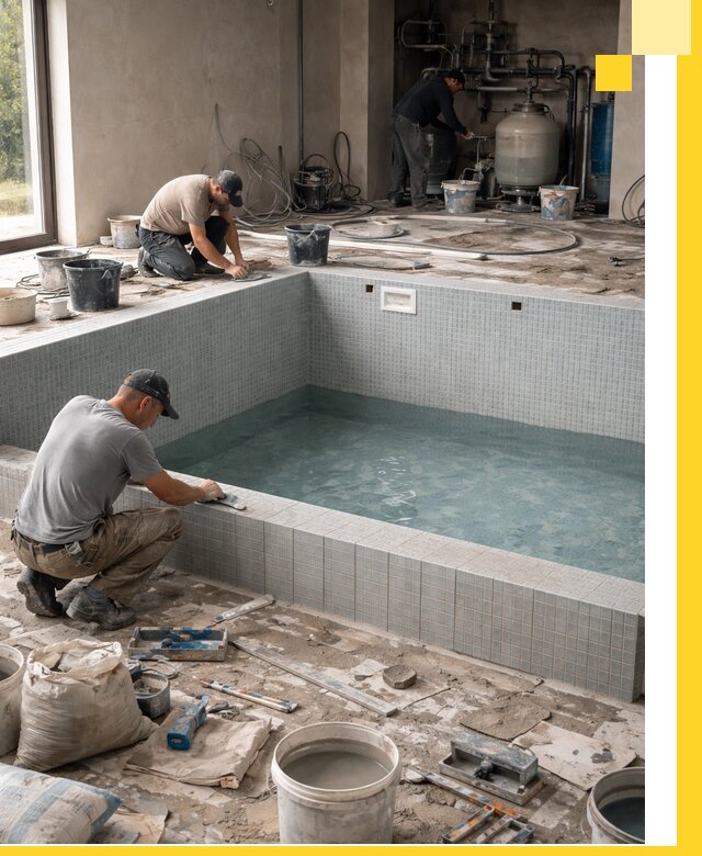 Строительство и монтаж бассейнов в помещении в Димитровграде