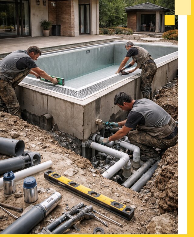 Строительство переливных бассейнов в Димитровграде под ключ