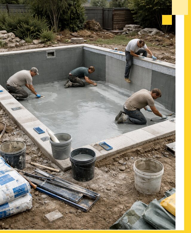 Изготовление и монтаж чаши бассейна под ключ в Димитровграде