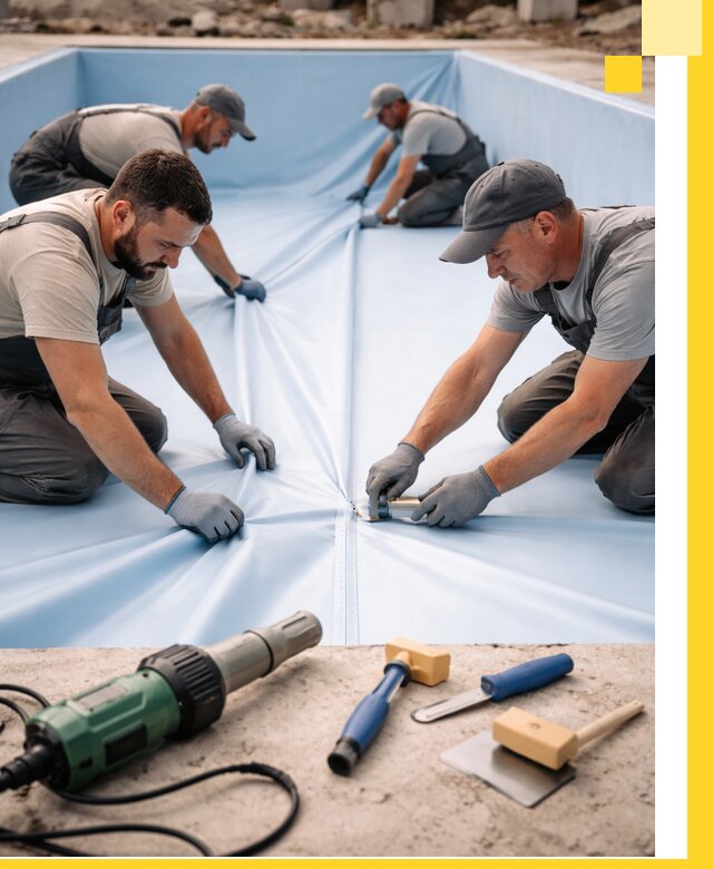 ПВХ пленка для бассейнов с монтажом и гарантией в Димитровграде