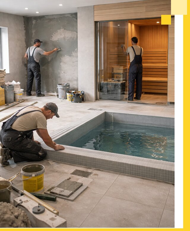 Проектирование и строительство сауны с бассейном в Димитровграде