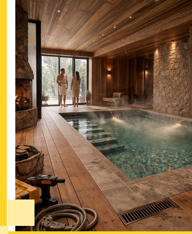 Проекты бань с бассейном под ключ в Димитровграде от 77273 р., ЭриданДмт