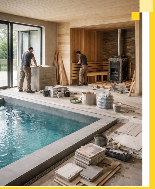 Проектирование и строительство бань с бассейном в Димитровграде