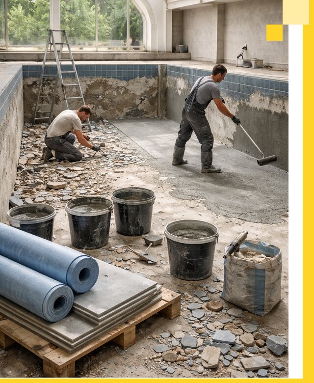 Реконструкция бассейнов в Димитровграде: ремонт, гидроизоляция