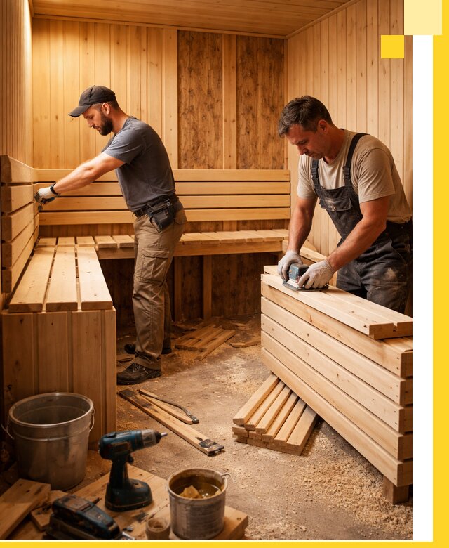 Профессиональный комплексный ремонт саун под ключ в Димитровграде