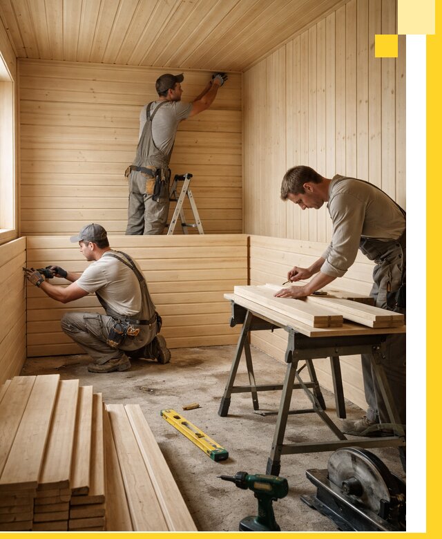 Обшивка саун в Димитровграде из натуральной древесины под ключ