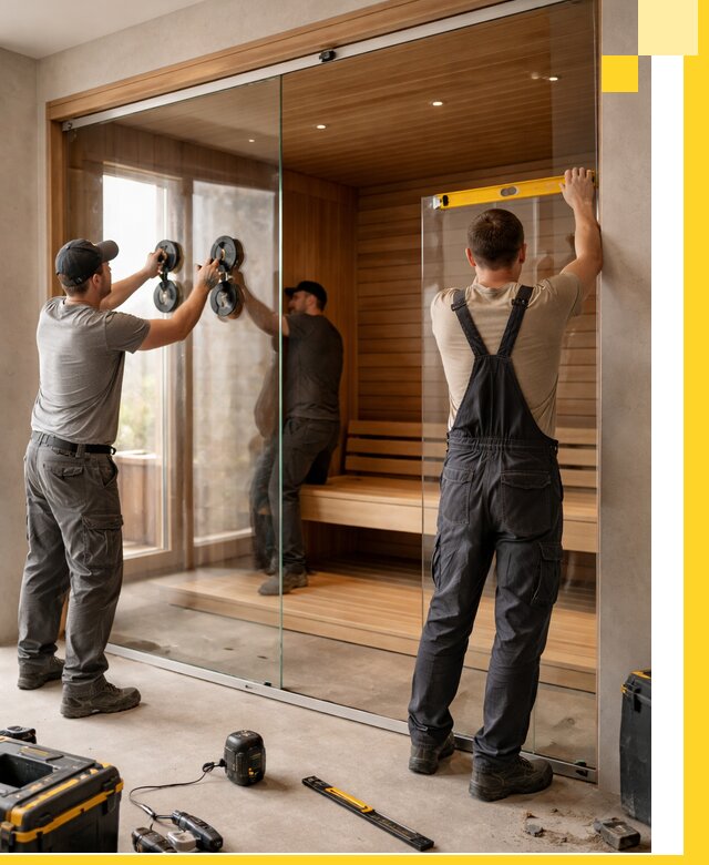 Производство и монтаж стеклянных саун под ключ в Димитровграде