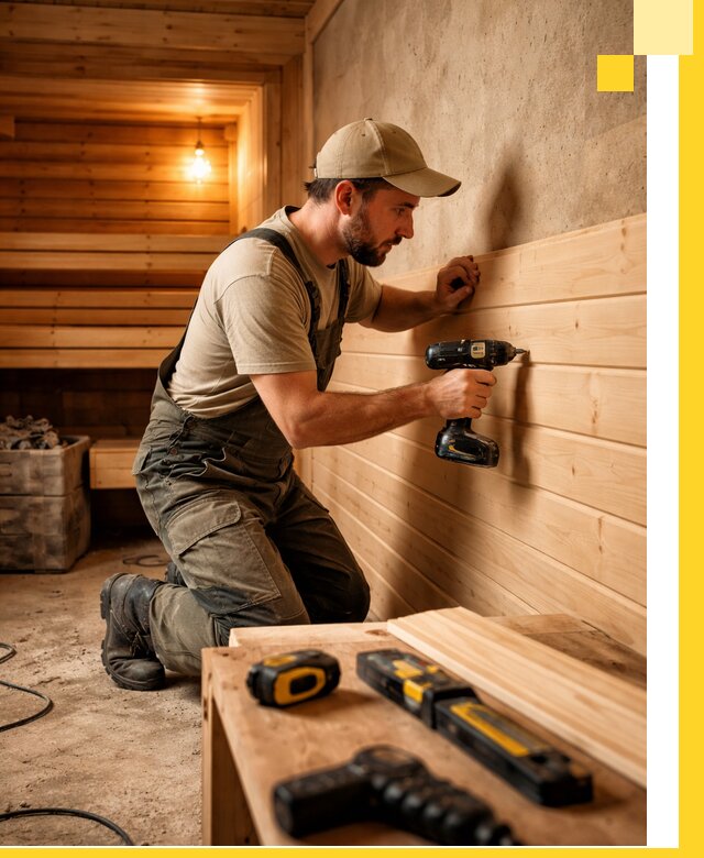 Профессиональная внутренняя отделка бани в Димитровграде под ключ