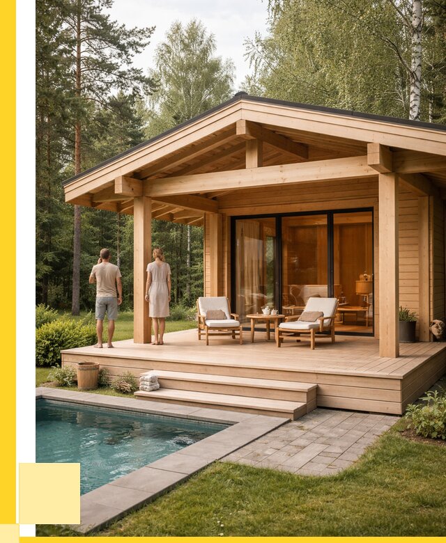 Бани с террасой под ключ в Димитровграде от 618180 р. | ЭриданДмт