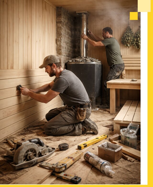 Полное строительство и оснащение парных под ключ в Димитровграде