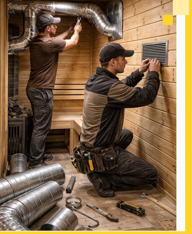 Проектирование и монтаж вентиляции бани в Димитровграде под ключ