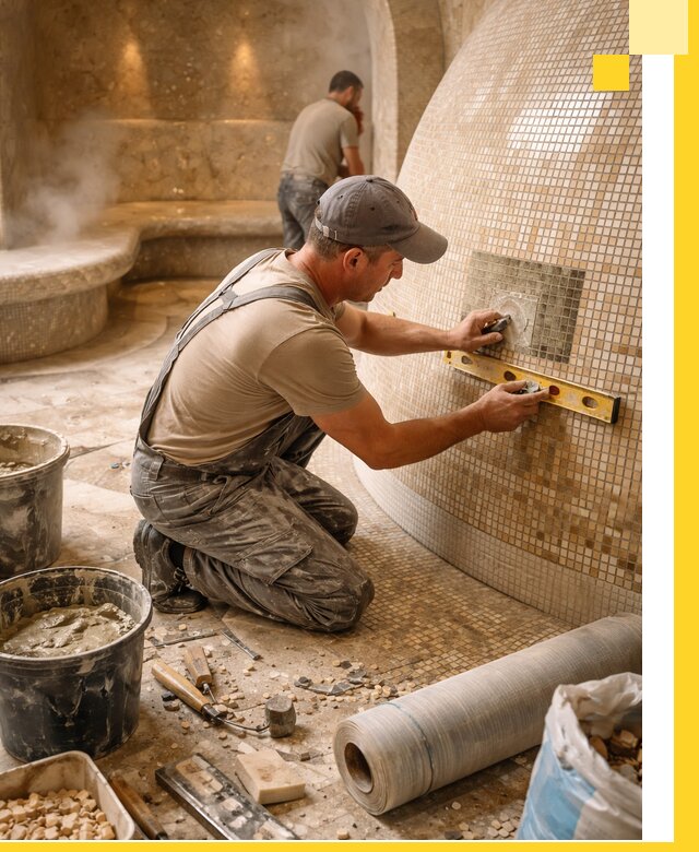 Хамам под ключ в Димитровграде: проектирование, строительство, отделка