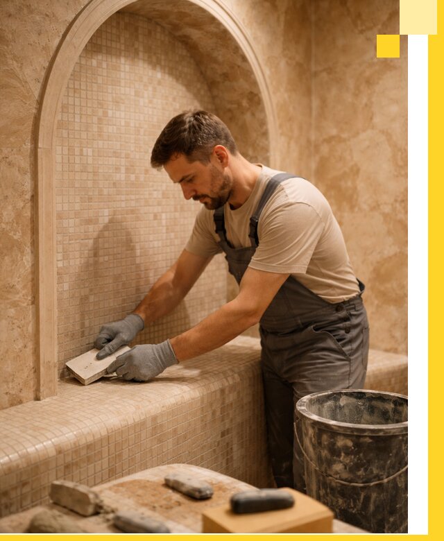 Профессиональная отделка хамамов с мозаикой под ключ в Димитровграде