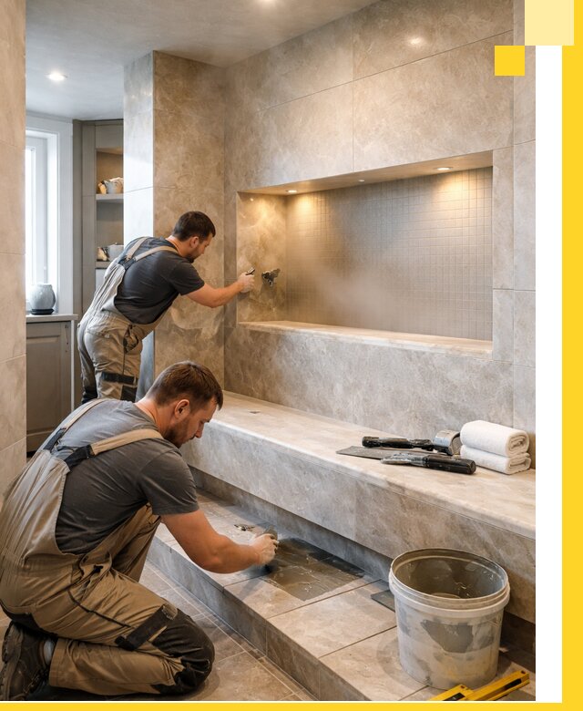 Профессиональное строительство хамама в квартире в Димитровграде